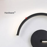 Elegante Minimalistische LED Wandlamp met Gebogen Design voor Modern Interieur