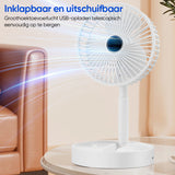 Draagbare Oplaadbare Telescopische Tafelventilator met Stil Ontwerp en Verstelbare Hoogte