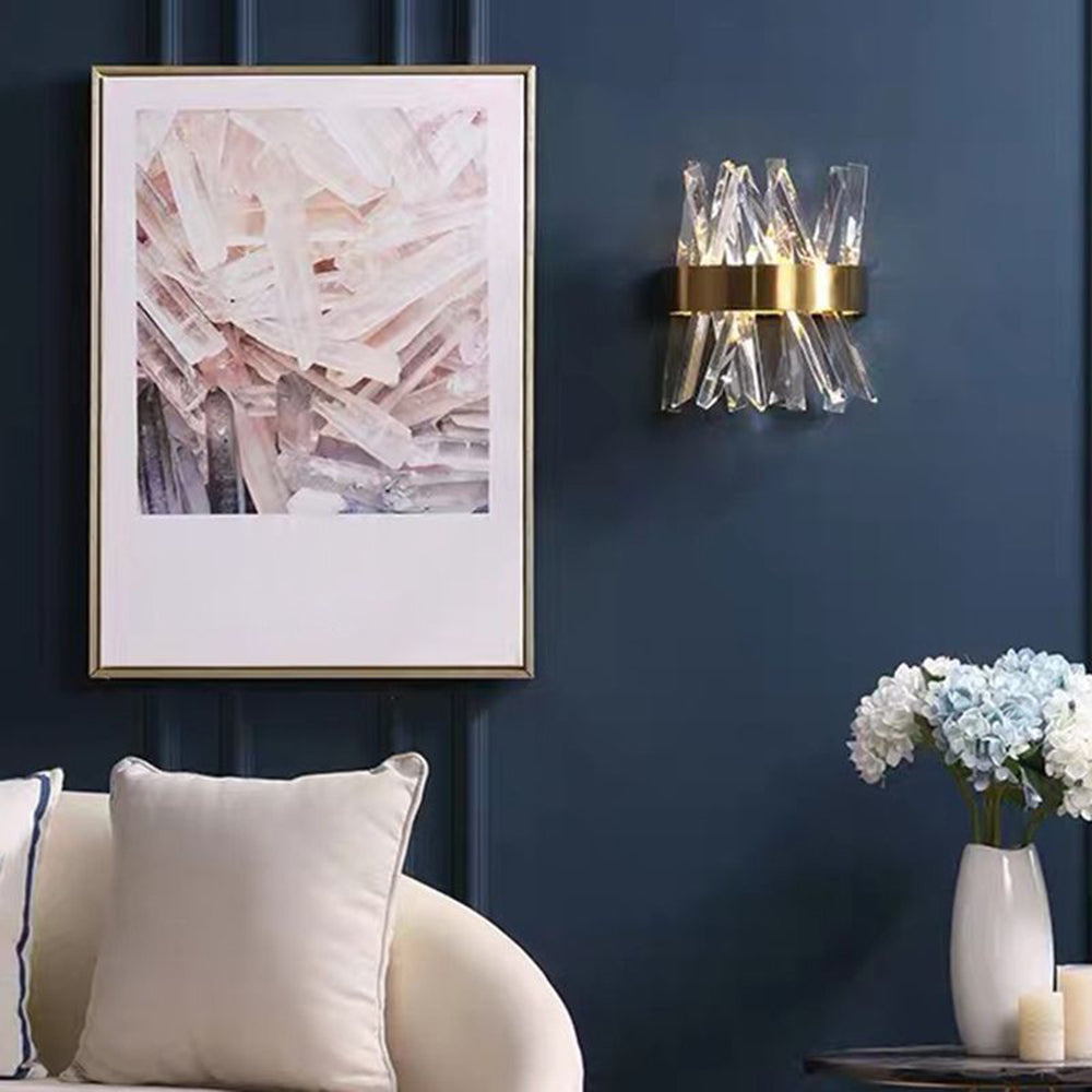 Marilyn Moderne LED Wandlamp – Luxe Goudkleurige Verlichting voor Slaapkamer & Woonkamer | Metaal & Kristal