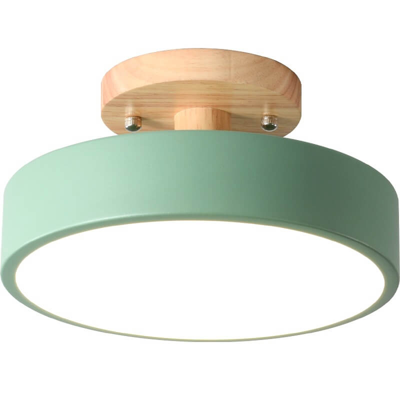 Scandinavische Ronde LED Semi-Inbouw Plafondlamp – Modern Design voor Woonkamers en Slaapkamers