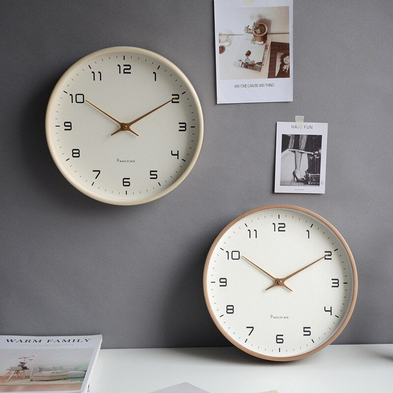 Houten Wandklok - Scandinavisch Minimalisme | Stijlvolle Wanddecoratie voor Woonkamers en Slaapkamers