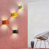 LumiBox - Vierkante LED Wandlamp | Modern Design in Zwart, Wit en Groen voor Slaapkamer en Woonkamer