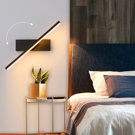 Moderne Draaibare LED Wandlamp voor Slaapkamer | Verstelbare Wandverlichting in Zwart/Wit | Metaal en Siliconen