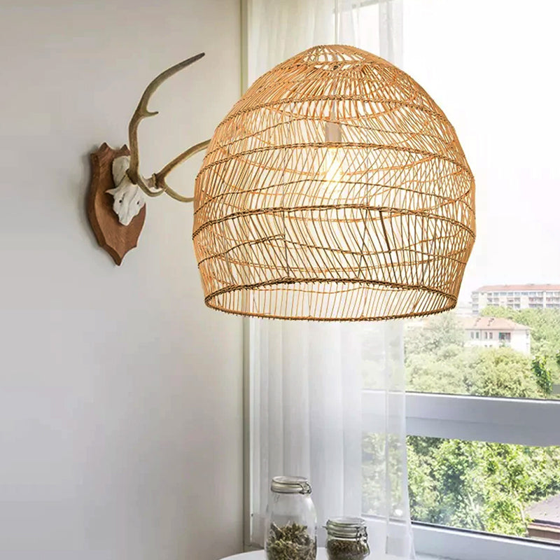 Handgemaakte Rotan Hanglamp Wicker Lampenkap