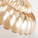 Semi Flush Mount Plafondlampen Parapluevormige Glazen Lamp