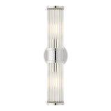 Moderne Wandlamp Cilindrisch Glas 1/2-Lichts Goud/Chroom - LED Sfeerverlichting voor Woonkamer & Slaapkamer