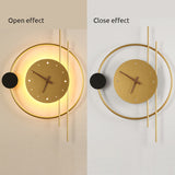Moderne LED Wandlamp met Klok – Stijlvolle Zwarte Verlichting voor Kinderkamer, Woonkamer, en Slaapkamer