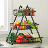 FruitCascade 3-Laags Fruitmand | Stijlvolle & Ruimtebesparende Keukenoplossing