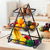 FruitCascade 3-Laags Fruitmand | Stijlvolle & Ruimtebesparende Keukenoplossing
