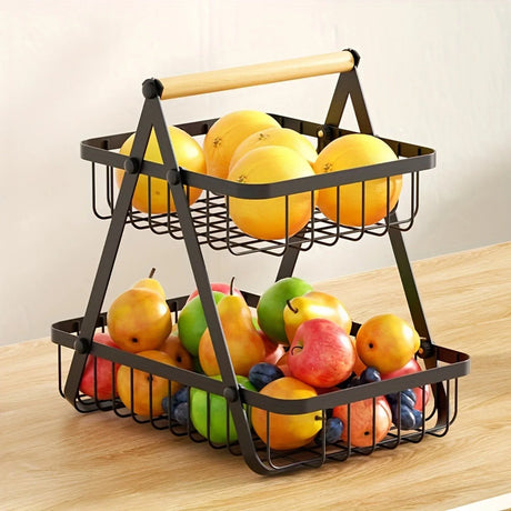 FruitCascade 3-Laags Fruitmand | Stijlvolle & Ruimtebesparende Keukenoplossing