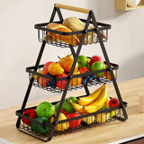 FruitCascade 3-Laags Fruitmand | Stijlvolle & Ruimtebesparende Keukenoplossing