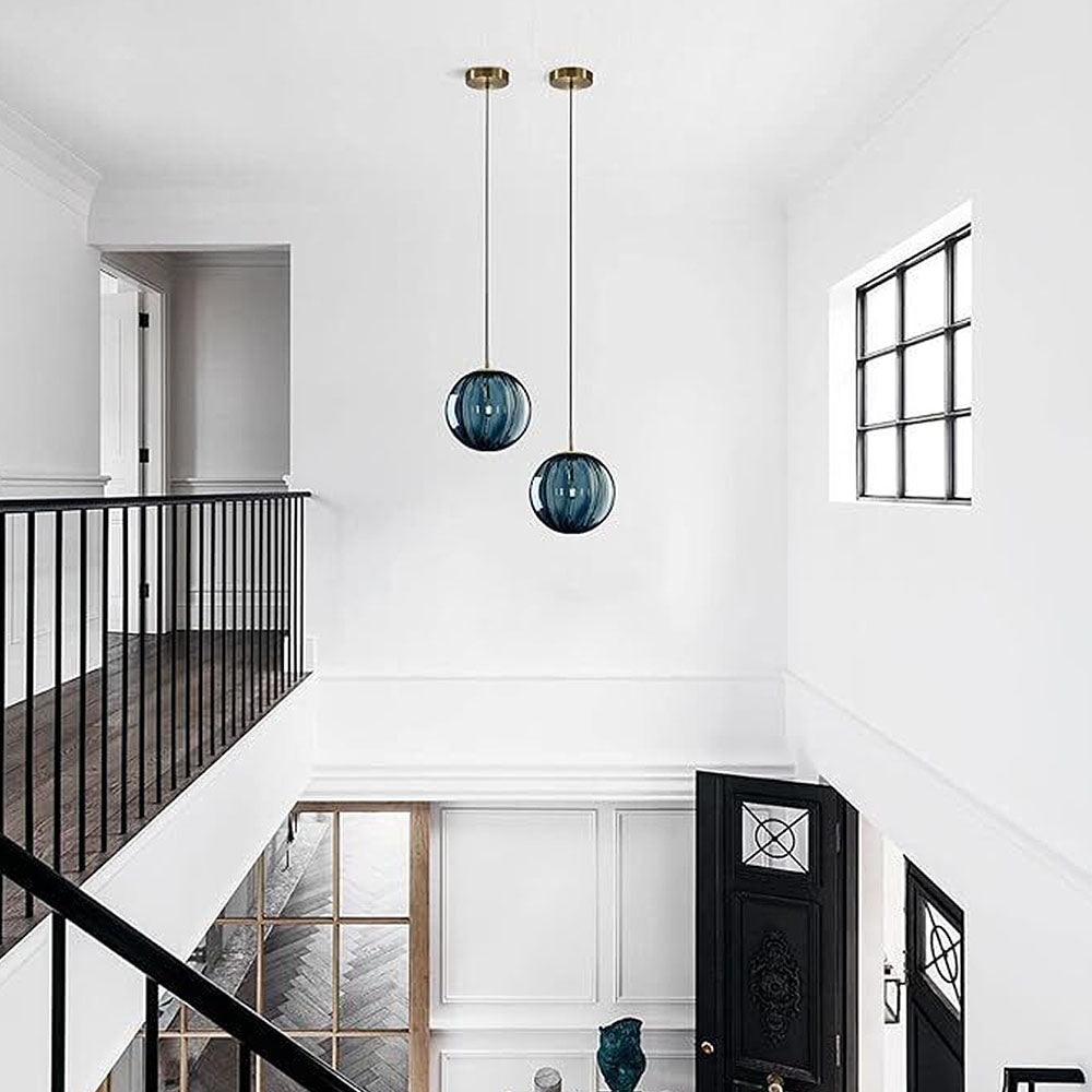 Nordic Minimalistische Moderne Waterpatroon Glazen Bol Hanglamp