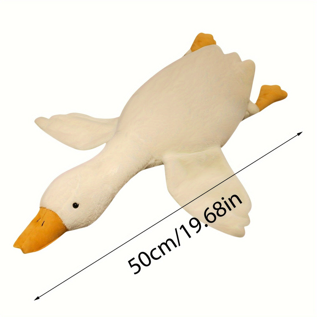 Zachte Witte Eend Pluche Knuffel - Grote Zwaan/Gans Speelgoed, Fluffy Vloermat voor Kinderkamer en Huisdecoratie
