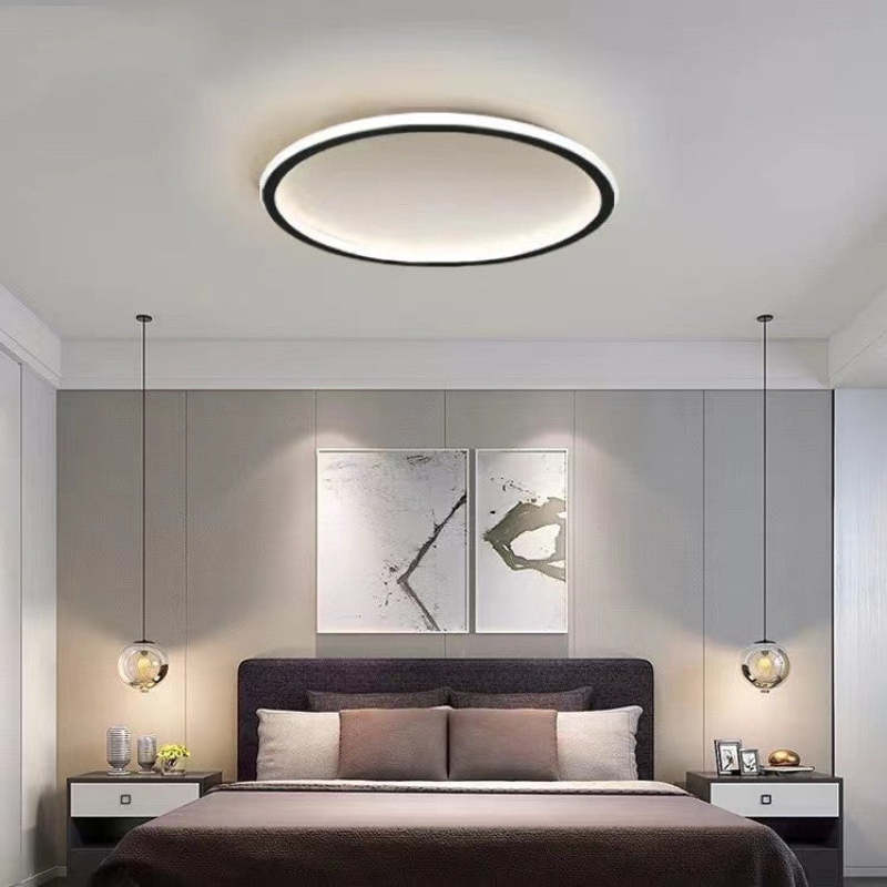 LunaNova - Moderne LED Plafondlamp Metaal/Acryl voor Woon- en Slaapkamer, Zwart/Wit Design