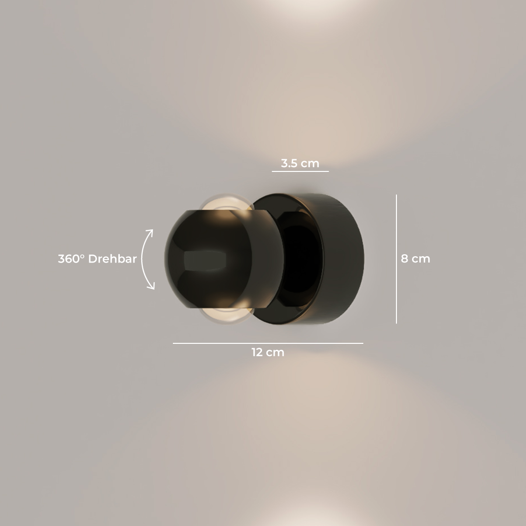 Stijlvolle LED Wandlamp LumiWave – Energiezuinig, Modern Design voor Binnen en Buiten, Mat Zwart