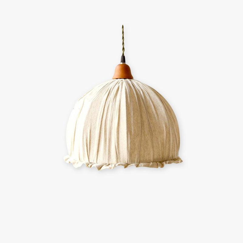 EcoLume - Minimalistische Scandinavische LED Hanglamp Beige Stoffen Kap, Verstelbaar voor Woonkamer en Eetkamer