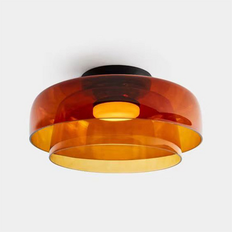 Middeleeuwse Flush Mount Glazen Plafondlamp