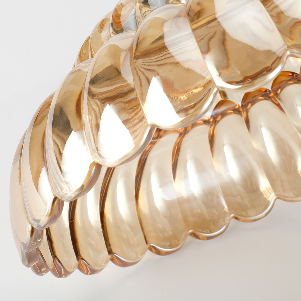 Semi Flush Mount Plafondlampen Parapluevormige Glazen Lamp