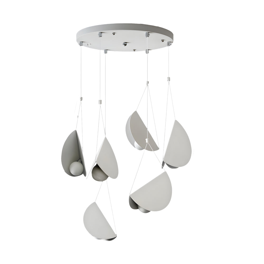 Minimalistische LED Hanglamp - Verstelbare Witte Glider Hanglamp 1/3/6-Licht, Modern Design voor Eetkamer en Woonkamer