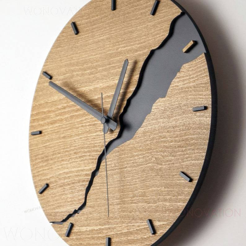 Luxe Houten Wandklok - Tijdloos Design voor Elke Interieur