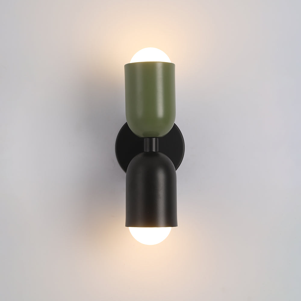 Moderne LED Wandlamp 2-Flammig Zwart – Minimalistisch Design voor Slaapkamer en Gang