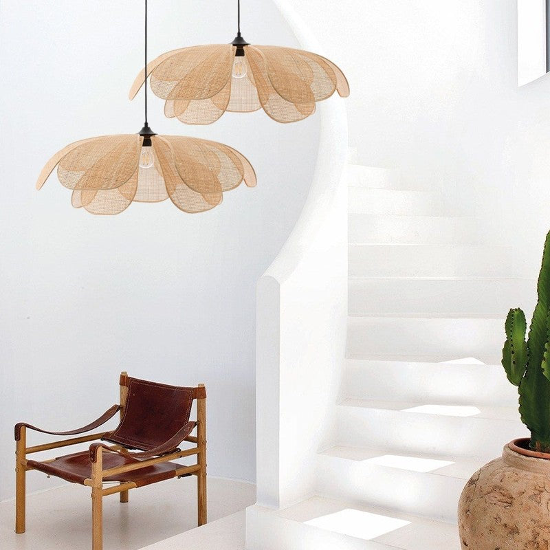 Rotan Bloem Rustieke Hanglamp