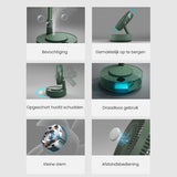 Draagbare Oplaadbare Telescopische Tafelventilator met Stil Ontwerp en Verstelbare Hoogte