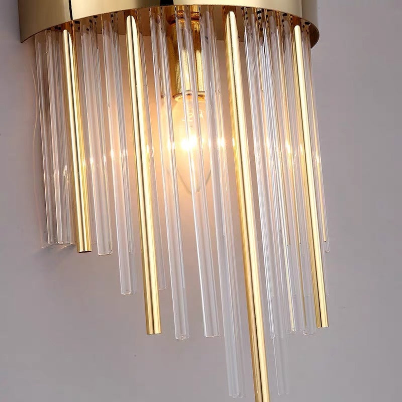 Luxe Kristal LED Wandlamp - Goud Metaal/Acryl - Voor Woonkamer & Slaapkamer