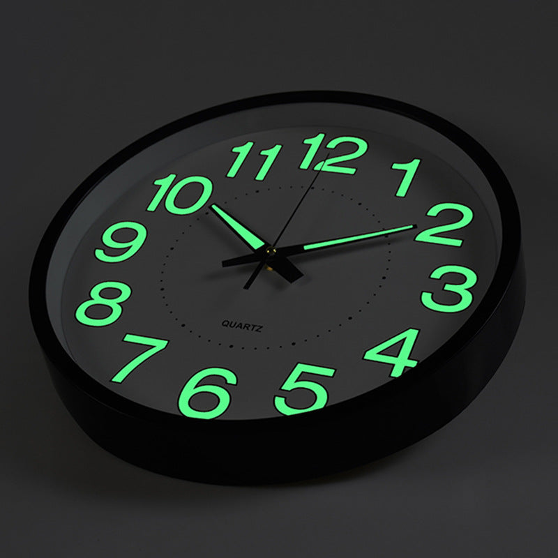 LichtStilte Stille Klaslokaal Wandklok | 12 Inch Geruisloze Klok met LED-verlichting voor Heldere Tijdsweergave