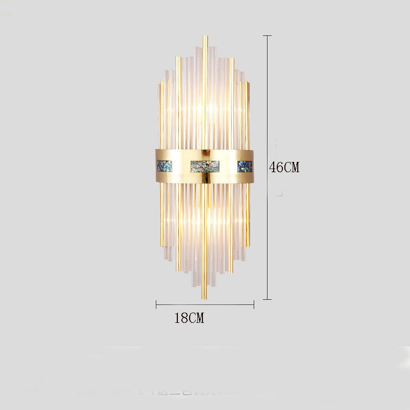 Luxe Kristal LED Wandlamp - Goud Metaal/Acryl - Voor Woonkamer & Slaapkamer