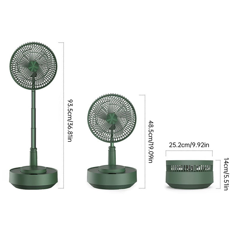 Draagbare Oplaadbare Telescopische Tafelventilator met Stil Ontwerp en Verstelbare Hoogte
