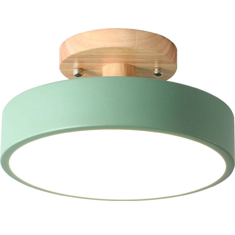 Stijlvolle LED Plafondlamp van Hout en Acryl voor Slaapkamer, Eetkamer en Woonkamer