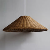 Geweven Rotan Hanglamp Wicker Kegel Lampenkap