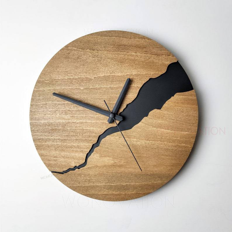 Luxe Houten Wandklok - Tijdloos Design voor Elke Interieur