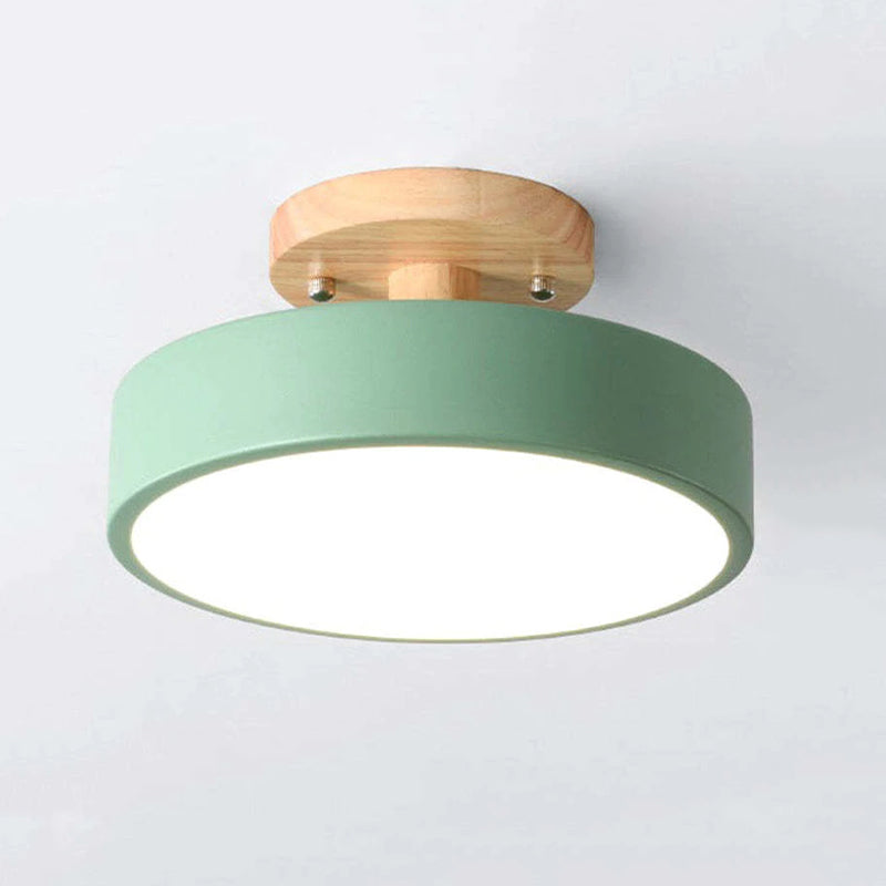 Stijlvolle LED Plafondlamp van Hout en Acryl voor Slaapkamer, Eetkamer en Woonkamer