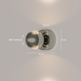 Stijlvolle LED Wandlamp LumiWave – Energiezuinig, Modern Design voor Binnen en Buiten, Mat Zwart