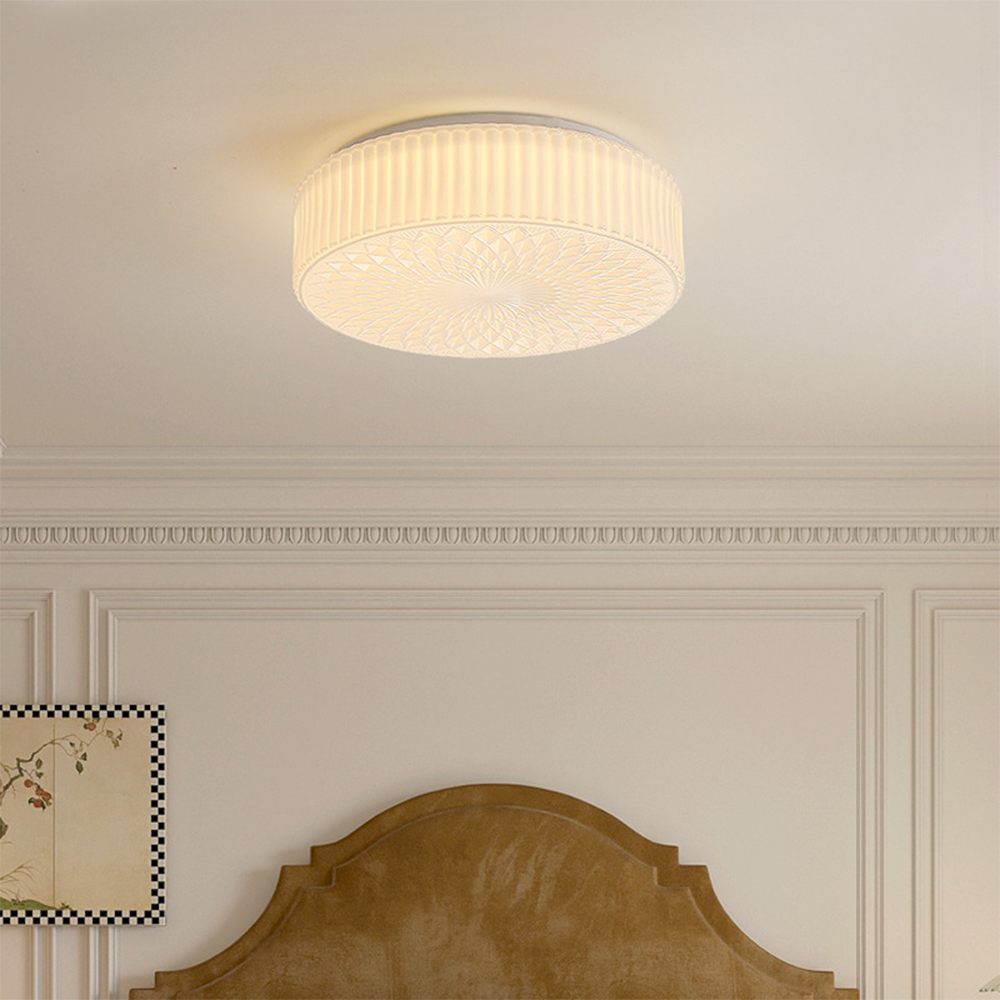 Retro Nostalgie Melkwit Glazen Plafondlamp