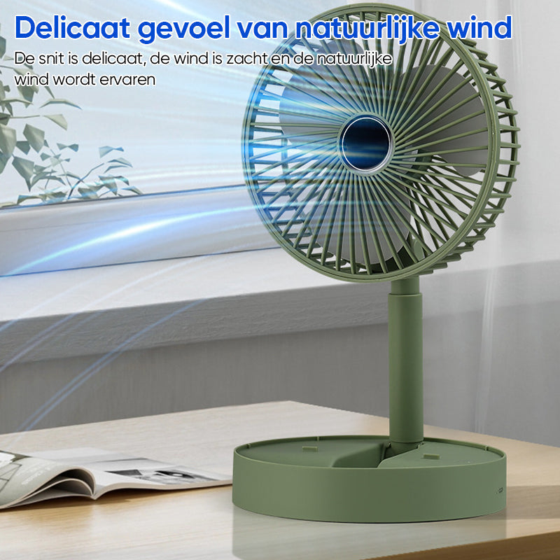 Draagbare Oplaadbare Telescopische Tafelventilator met Stil Ontwerp en Verstelbare Hoogte