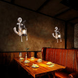 Vintage Anker LED Wandlamp - Industrieel Metaal & Hout voor Eetkamer/Woonkamer