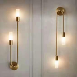 Moderne LED Wandlamp Goud – Slanke 2-Lichts Stick Wandlamp voor Woonkamer en Slaapkamer