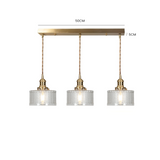 Retro Korte Cilinder Golvend Glazen Hanglamp