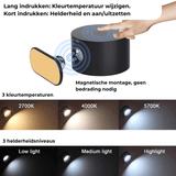 Draadloze 360° Oplaadbare LED Muurlamp – Verlichting voor Binnen en Buiten | Flexibele en Waterdichte Wandlamp