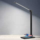 Multifunctionele LED Bureau Lamp met Draadloze Oplader – 5 Kleurenmodi, Touch Control en Volledig Dimbaar