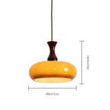 Retro Houten Bruine Koepel Keuken Eiland Hanglamp