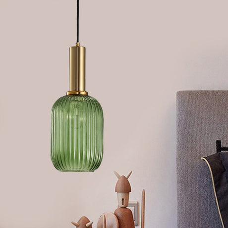 Ribbelglas Hanglamp Moderne Keukenverlichting