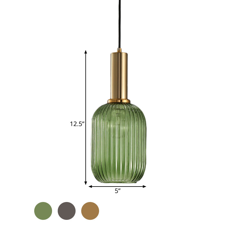Ribbelglas Hanglamp Moderne Keukenverlichting