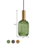 Ribbelglas Hanglamp Moderne Keukenverlichting