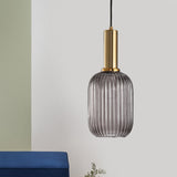 Ribbelglas Hanglamp Moderne Keukenverlichting