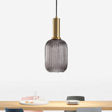 Ribbelglas Hanglamp Moderne Keukenverlichting