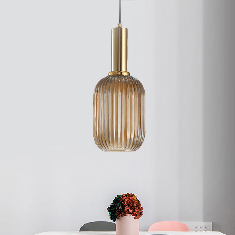 Ribbelglas Hanglamp Moderne Keukenverlichting